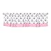 Pink and Navy Nautical Window Valance by The Peanut Shell - 100% Cotton Sateen