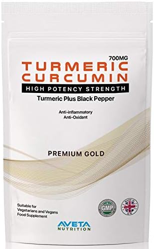 Turmeric Curcumin Black Pepper Maximum Strength Premium Gold Grade Tablets | Max Potency | Health & Joint Support | 95% Curcumin Supplement 5% Black Pepper 700mg | UK Made 30 Tablets Foil Pack
