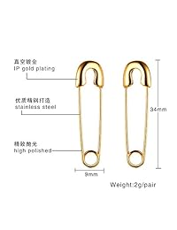 Pendientes de cartílago de acero inoxidable para mujer y niña