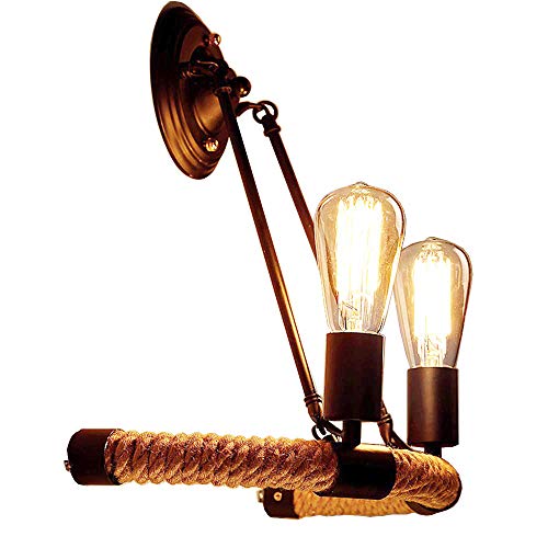 BAYCHEER HL371782 Industrial Vintage Retro Style Rope Lined Suspension Pendant Wall-sconces Wall Lam BAYCHEER HL371782 Industrial Vintage Retro Style Rope Lined Suspension Pendant Wall-sconces Wall Lam