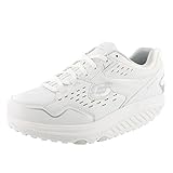 Skechers Women's Shape Ups 2.0 Perfect Comfort Fashion Sneaker, White/Silver, 9.5 M US