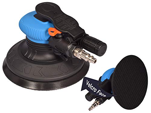 6-Inch Random Orbit Air Palm Sander, Dual Action Pneumatic Polisher with 10pcs Sanding Discs Pad & Protective kits
