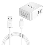 noot products Huawei Mate SE/Honor 6X / 7X / Elate Charger 24W 4.8 AMP Dual Port home wall Charge adapter+6FT USB Fast Charging Cable Cord