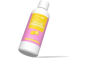 Cacee 8oz Foot Callus Remover with Tea Tree Oil, Lemon Scent for Foot Spa, Pedicure Soak, Foot Care, Athletes Foot Treatment, Cuticle and Callus Remover for Feet
