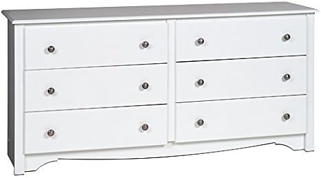 Prepac Wdc 6330 K Monterey 6 Drawer Dresser White Amazon Ca