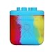 10 Rainbow Tie Dye Non-stick Shatter Concentrate Silicone Cure Cubes Jar Container