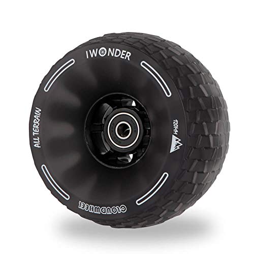 IWONDER Cloud Wheel Electric Skateboard Wheels All Terrain Off Road 120mm 78A Translucent Urethane Patented Damping Foam Core Longboard Wheels