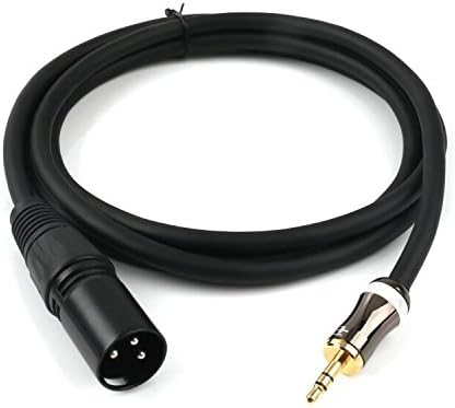BOTEEN 3.5mm (1/8 inch) mini jack TRS male plug to XLR Male 3 Pin smartphone to stereo Mixer board,unbalanced Computer microphone microphone line，Microphone Cable （5FT/1.5M