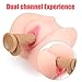 Male masturbator - Feelingirl Increase 3D Soft Sex Doll Realistic Silicone Sex Toy Ass with Vaginal and Anal Adult Product 2 Hole for Men Masturbation (3.5kg, 20X22.5X14cm)