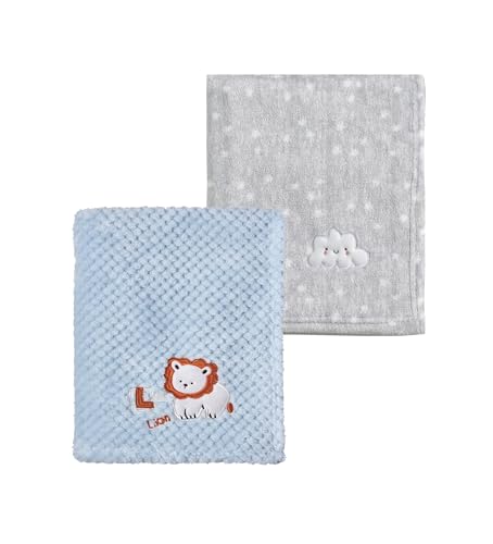 CREVENT 2 Baby Blankets Grey Cloud Lion