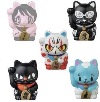 Amazon ガチャポス 萬福猫 其の参 全5種セット メディコムトイ スペースファクトリー 一部郵便局限定ガチャ フィギュア ドール 通販