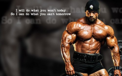 NewBrightBase Bodybuilding Fitness Motivation Motivational Fabric Cloth
Rolled Wall Poster Print - Size: (40" x 24" / 21" x 13")