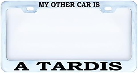 My Other Car Is a Tardis License Plate Frame Tag Vinyl Weatherproof