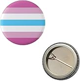DiamondLegendz Femboy Pride Flag Pin 1" Round Circle Shape Metal Button Pin Badge Pinback 1 inch 25mm 2.5cm