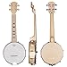 Kmise Banjo Ukulele 4 Strings Uke 23 Inch Concert Size Maple Wood Banjolele