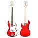 ammoon I2025R Electric Bass Guitar PB Style Basswood Body Rosewood Fingerboard with Gig Bag Strap Cable Pickups