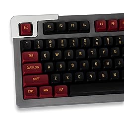 Mintcaps Red Black Keycaps Set MSA Profile