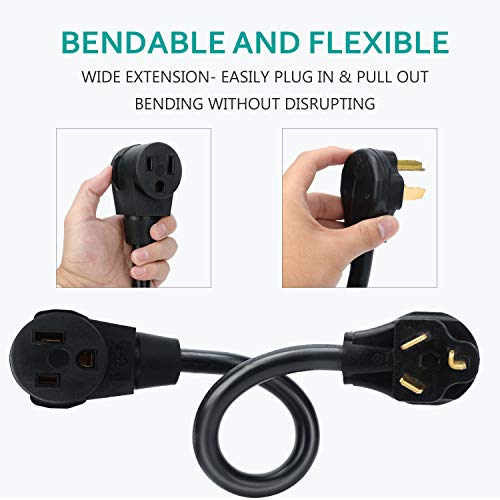 BOEEMI Welder Adapter Cord Adapts 50 amp Welder Plug to 30 amp 3Prong