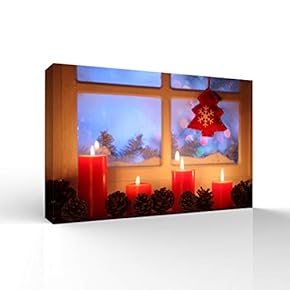 Canvas Wall Art Merry Christmas Pictures Home Wall Decorations for Bedroom Living Room Paintings Canvas Prints Framed - 12x18 inches