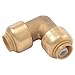 SharkBite 3/8 Inch (1/2 Inch OD) 90 Degree Elbow, Push to Connect Brass Plumbing Fitting, PEX Pipe, Copper, CPVC, PE-RT, HDPE, U246LFA