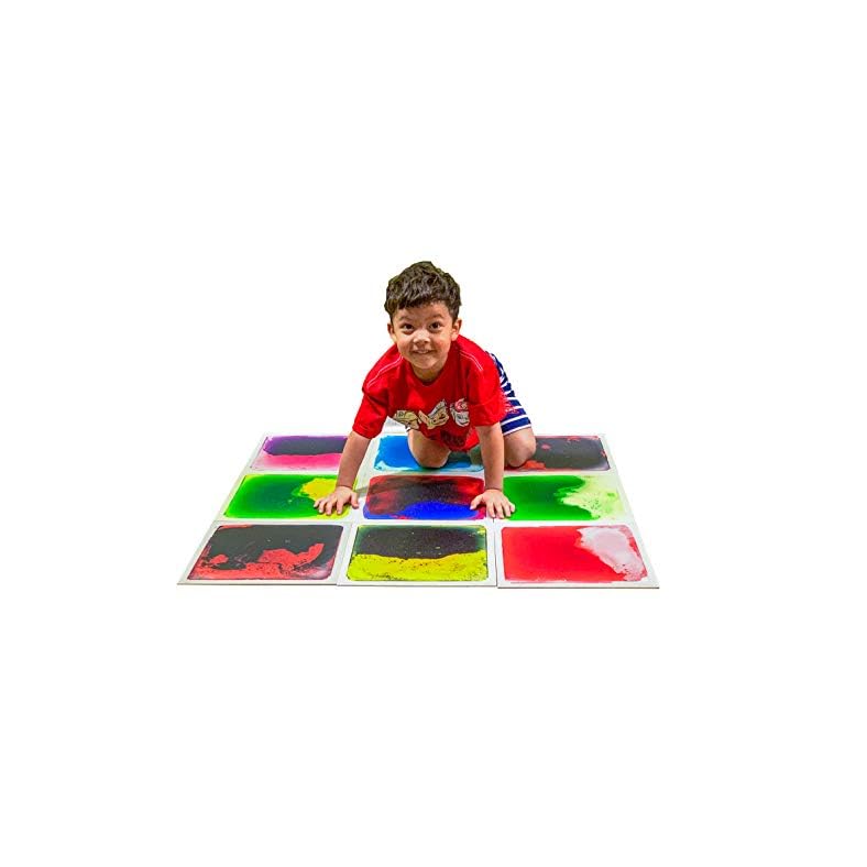 Art3d Liquid Fusion Activity Play Centers for Children, Toddler, Teens, 12″ X 12″ Pack of 9 Tiles