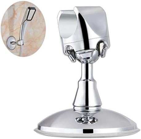 Foloda Vacuum Suction Cup Shower Head Wall Mount Holder, No Drill Removeable Handheld Bathroon Showerhead Bracket,Chrome Polished