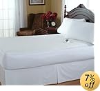 Serta Damask Stripe 233-Thread Count Low-Voltage Electric Heated Queen Mattress Pad, White