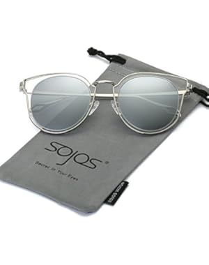 Fashion Polarized Sunglasses UV Mirrored Lens Oversize Metal Frame SJ1057