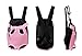 Whizzotech Adjustable Pet Carrier Backpack Pet Frontpack Carrier Travel Bag Legs Out Easy-Fit for Traveling Hiking Camping PB03 (S, Pink)