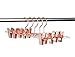 Amber Home 5 Pack Rose Copper Gold Metal Pants Hangers With Adjustable Clips for Skirts, Jeans, Trousers - Heavy Duty