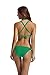 zeraca Women's Tie Side Bottom Triangle Bikini Swimsuit (L14, Polo Match Green)