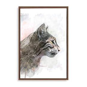 Framed Canvas Home Artwork Decoration Animal Portrait Canvas Wall Art for Living Room, Bedroom - 16x24 inches