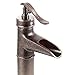 Fuloon Ceramic Brass Kitchen Bathroom Sink Faucet Mixer Tap Single Hole (Antique Copper)