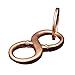 Lebeyo 8 Shaped Business Premium Car Key Ring Chain Keychain Keyholder Organizer Buckle Clip with Detachable Loop(LB-KH-02, Rose Gold)