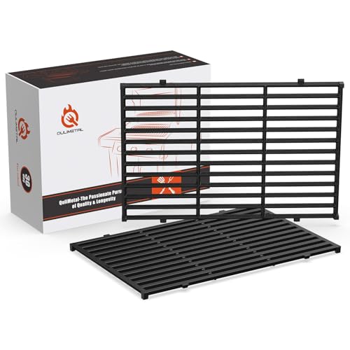 QuliMetal Grillrost 7638 aus Gusseisen für Weber Spirit, 2er-Set