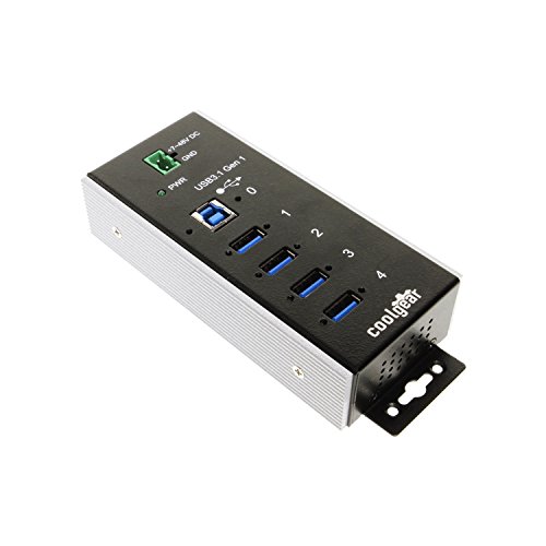 4-Port USB3.1 Gen 1 Industrial High Temperature Hub w/Mounting Kit