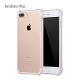 iphone 7 Plus Case, JMcolo [Ultra Hybrid] Crystal Clear Flexible TPU Hybrid Protective Shock Absorbing Bumper Case with Clear Back Panel [Lifetime Warranty] for iPhone 7 Plus 5.5 inch - 2016 (Clear)