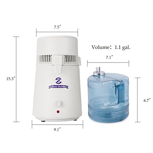 FDA Approved Water Distiller, Distilling Pure Water Machine for Home Countertop Table Desktop, 4L Distilled Water Making Machine, 4 Liter Water Purifier to Make Clean Water for Home Use