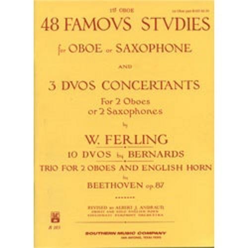 48 Famous Studies For Oboe Or Saxophone And 3 Duo Concertants For 2 Oboes Or 2 Saxophones (1st Oboe Part)
