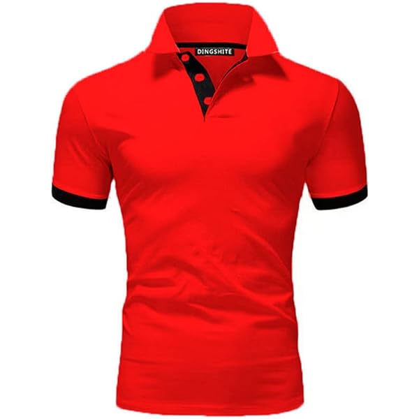 Amazon.com: Men's Polo Shirt Business Casual T-Shirt