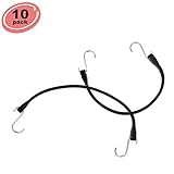 10pc 31" Round End EPDM Rubber Tie Down Hook Strap