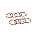 Women's Plain Band Knuckle Stacking Midi Rings, Set of 8 - Rose Gold Plated Stainless Steel - by Silver Phantom Jewelry