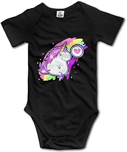 Fat Unicorn Sit Kids Baby Sleeveless Romper Jumpsuit Body Suit