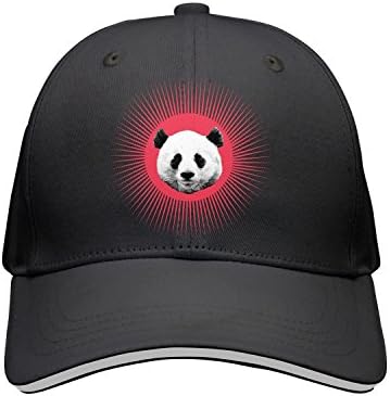 SPN37Y Adjustable Sandwich Cap Snapback Hat Sports Caps Printed Style Panda Red Sun Snapback Cap Trucker Cap