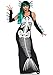 Leg Avenue Women's Dark Siren Skeleton Mermaid Costume, Black Med/LGE