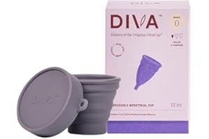 DIVA Cup & Shaker - Medical Grade Silicone Cup for Period Care - Reusable Menstrual Cup with Shaker for On-the-Go Cleansing -