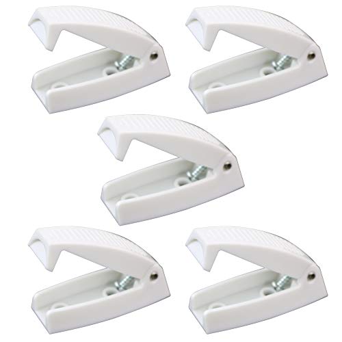 Leisure Coachworks 5 Pack White - Baggage Door Catch - Clip - Holder - for RV, Trailer, Camper, Motor Home Baggage Doors (5-Pack, White) - Thumbnail 6