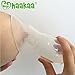 Haakaa Silicone Breast Pump with Flower Stopper 100% Food Grade Silicone BPA PVC and Phthalate Free (3.5oz/100ml) (White)