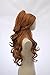 Long Brown Wavy Curly Wig for Anime Cosplay Costume Party Wigs