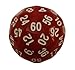 Red 60 Sided Polyhedral RPG Dice (D60) Role Playing Games (1 Each) Jumbo Large Number Dice 36 Millimeters by SkullSplitter Dice